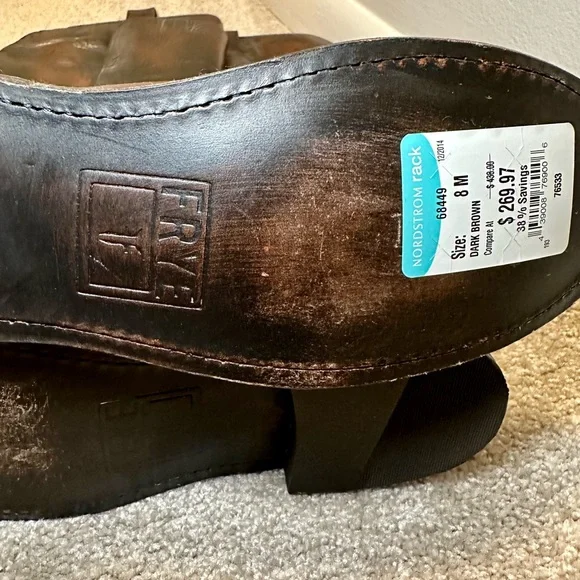 NWT Frye Paige tall boots in dark brown size 8